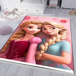 فرشینه پرنسسی السا با لباس های آبی و صورتی