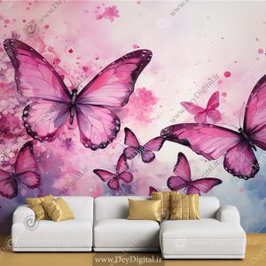 کاغذ دیواری سه بعدی آبرنگی