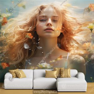 پوستر دیواری سه بعدی چهره نقاشی