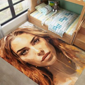 فرشینه چاپی طرح چهره اسپرت دخترانه