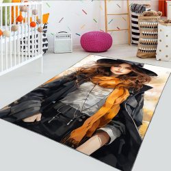 فرشینه چاپی اتاق دخترانه طرح نقاشی