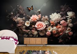پوستر دیواری دخترانه طرح گل رز
