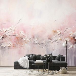 کاغذ دیواری دخترانه ساده و شیک برای اتاق