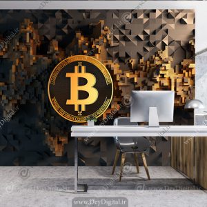 پوستر سه بعدی بیتکوین