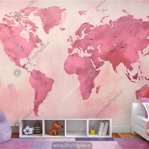پوستر دیواری دخترانه طرح نقشه