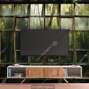 کاغذ دیواری سه بعدی پشت تلویزیون