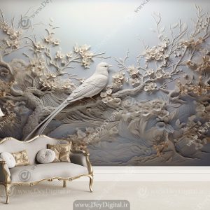 کاغذ دیواری سه بعدی پذیرایی