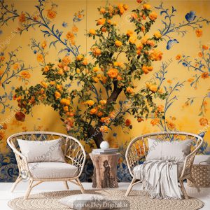 کاغذ دیواری سه بعدی طرح سنتی