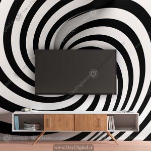 پوستر سه بعدی مدرن برای پشت تی وی