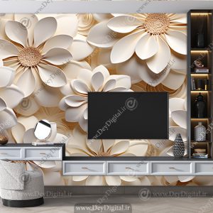 کاغذ دیواری سه بعدی برای دیوار پشت تلویزیون