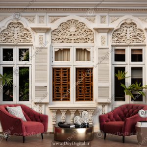 کاغذ دیواری سه بعدی طرح معماری زیبا