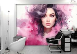 پوستر دیواری سه بعدی چهره مدلینگ میکاپ