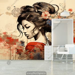 پوستر دیواری آرایشگاه زنانه طرح مدل مو شینیون