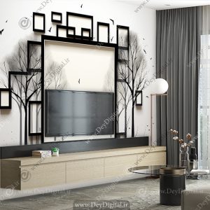پوستر دیواری پشت تلویزیون