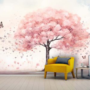 کاغذ دیواری سه بعدی فانتزی برای اتاق دختر
