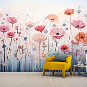 کاغذ دیواری فانتزی برای اتاق دختر