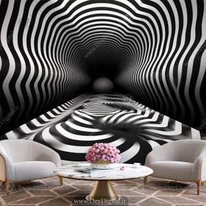 پوستر دیواری طرح جدید عمق دار راه راه