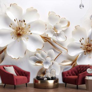 پوستر دیواری گل سه بعدی