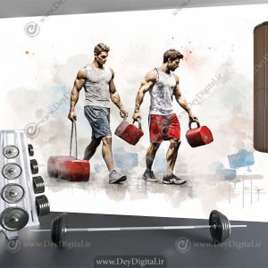 کاغذ دیواری برای باشگاه ورزشی رنگ روشن