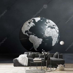 پوستر دیواری کره زمین با زمینه ساده