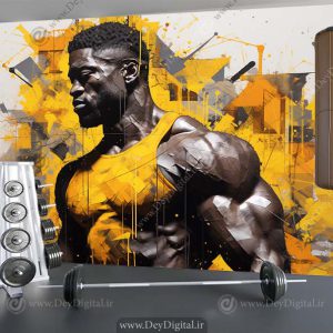 پوستر دیواری سه بعدی بدنسازی
