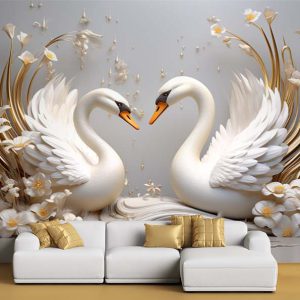 پوستر سه بعدی طرح قو