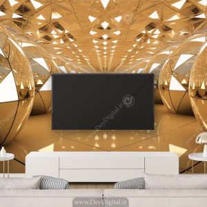 پوستر سه بعدی پشت تلویزیون