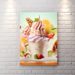 تابلو شاسی دکوراتیو طرح بستنی قیفی