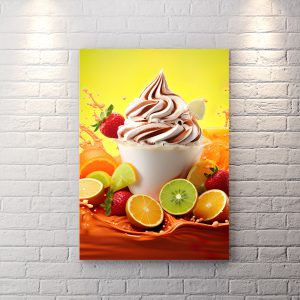 تابلو دکوراتیو دیواری طرح بستنی فروشی