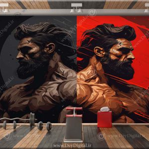 پوستر بدنسازی حرفه ای مشکی قرمز