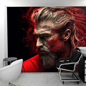 پوستر سه بعدی آرایشگاه مردانه HQ-2098
