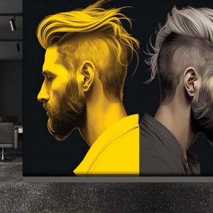 کاغذ دیواری پیرایشگاه مردانه