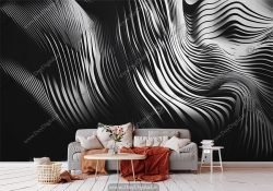پوستر دیواری سه بعدی ساده و شیک طوسی