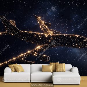 کاغذ دیواری سه بعدی طرح هواپیما