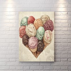 تابلو دکوراتیو طرح بستنی اسکوپی