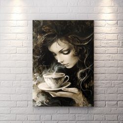 تابلو دکوراتیو طرح هنری برای کافی شاپ
