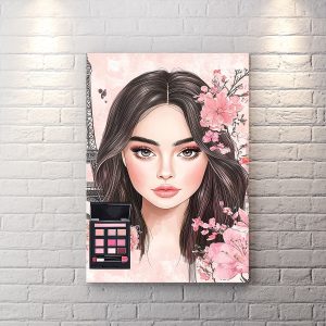 تخته شاسی طرح میکاپ برای ارایشگاه زنانه