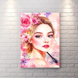 تابلو شاسی دکوراتیو طرح چهره فانتزی برای آرایشگاه
