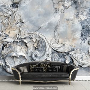 پوستر دیواری سه بعدی طرح گل پیچ