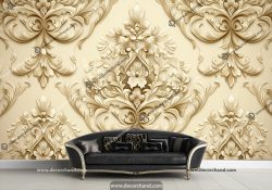پوستر سه بعدی داماسک گچبری