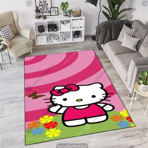 فرش عروسکی دخترانه طرح کیتی