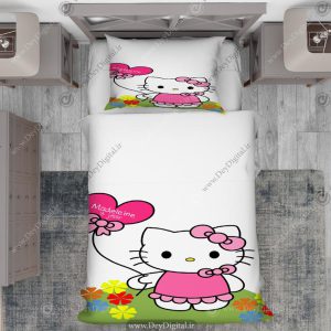 روتختی دخترانه کیتی گربه عروسکی با لباس صورتی