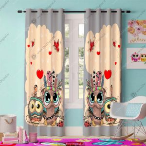 پرده پانچ کودک جغد کارتونی PK-2839