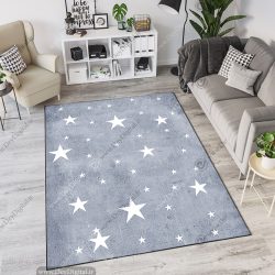 فرش چاپی ستاره‌ای اتاق کودک