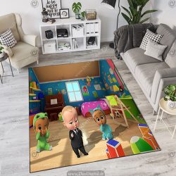 فرش اتاق کودک طرح بچه رئیس