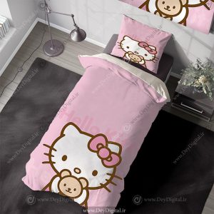 روتختی دخترانه کیتی با زمینه صورتی