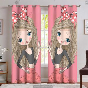 پرده پانچی اتاق دختر طرج عروسک