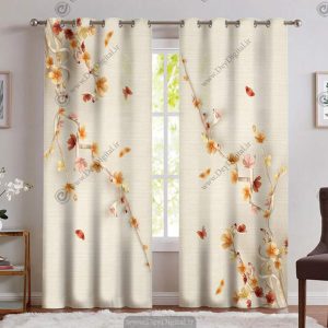 پرده چاپی سه بعدی طرح شکوفه PK-4644