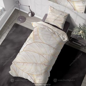روتختی یک نفره طرح سنگ با رگه های طلایی