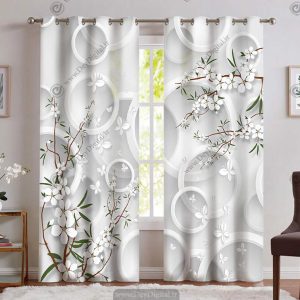 پرده سه بعدی لاکچری گل PK-4740